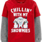 Carter's Toddler Boy's Snowmies-Print Layered-Look Cotton T-Shirt Red Size 2T