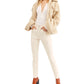 Free People Women's Ivory Velvet Pants Waist Natural Size 25