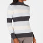 Karen Scott Women's Ribbed Color Block Long Sleeve Turtle Neck Sweater Gray Size XX-Large