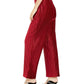 Alfani Women's Pleated Velvet Pants Red Size Petite S
