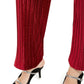 Alfani Women's Pleated Velvet Pants Red Size Petite S