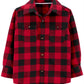 Carter's Toddler Boy's Plaid Twill Button Front Shirt Red Size 5T