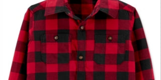 Carter's Toddler Boy's Plaid Twill Button Front Shirt Red Size 5T