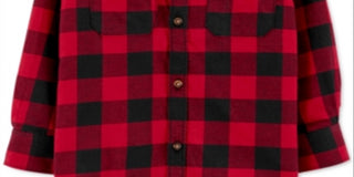 Carter's Toddler Boy's Plaid Twill Button Front Shirt Red Size 5T