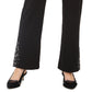 JM Collection Women's Crepe Embellished Pants Black Size X-Small