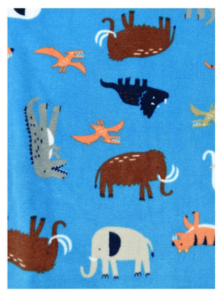 Carter's Toddler Boy's 1 Pc Animal Print Fleece Footie Pajamas Blue Size 5T