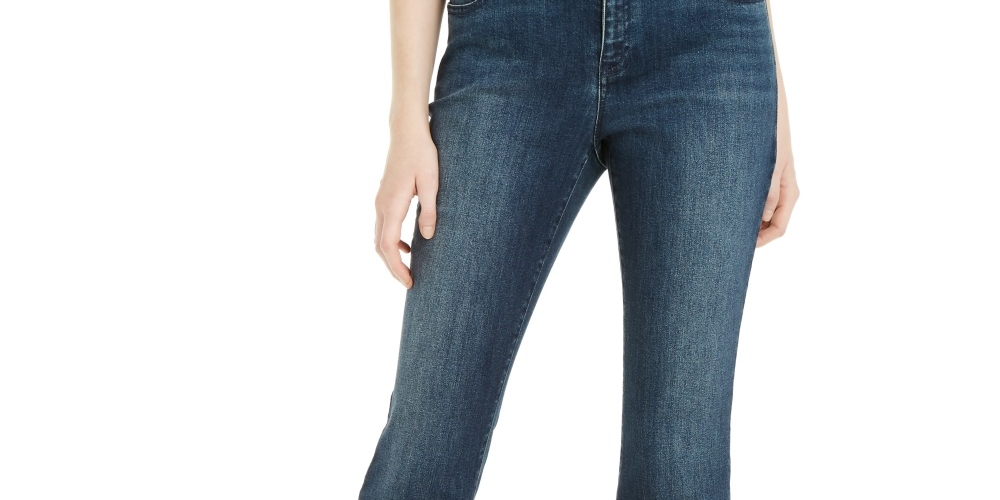 INC International Concepts Women's Embellished Bootcut Jeans Blue Size 8