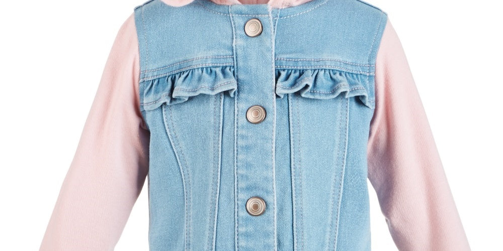 First Impressions Baby Girl's Hooded Denim Jacket  Blue Size 3-6MOS