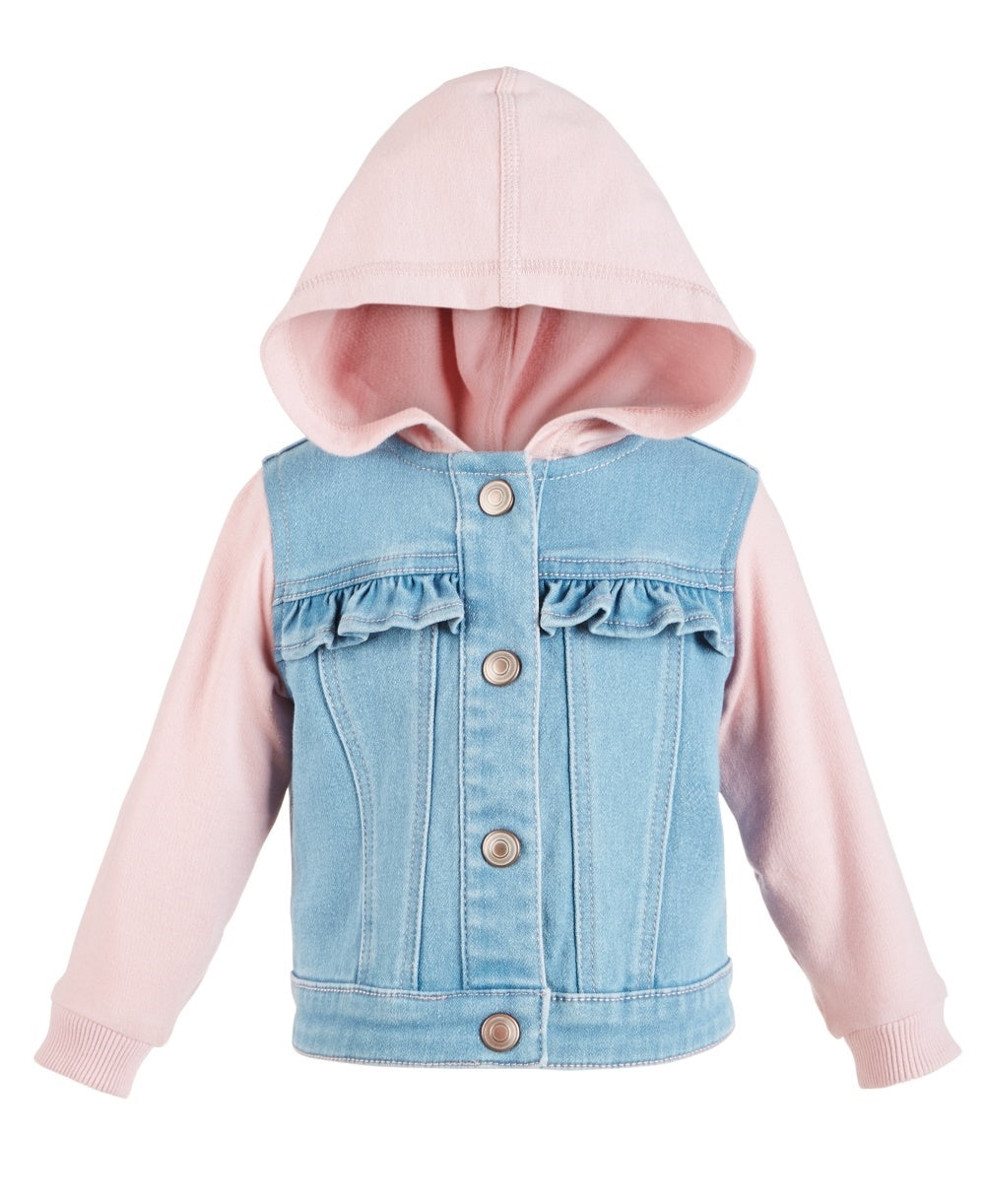 First Impressions Baby Girl's Hooded Denim Jacket  Blue Size 12MOS