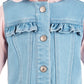 First Impressions Baby Girl's Hooded Denim Jacket  Blue Size 12MOS