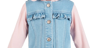 First Impressions Baby Girl's Hooded Denim Jacket  Blue Size 12MOS