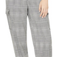 Sanctuary Women's the Commander Houndstooth Cargo Casual Pants Black -White Size 26