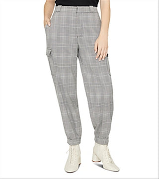 Sanctuary Women's the Commander Houndstooth Cargo Casual Pants Black -White Size 26