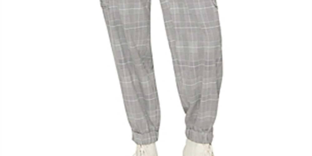 Sanctuary Women's the Commander Houndstooth Cargo Casual Pants Black -White Size 26