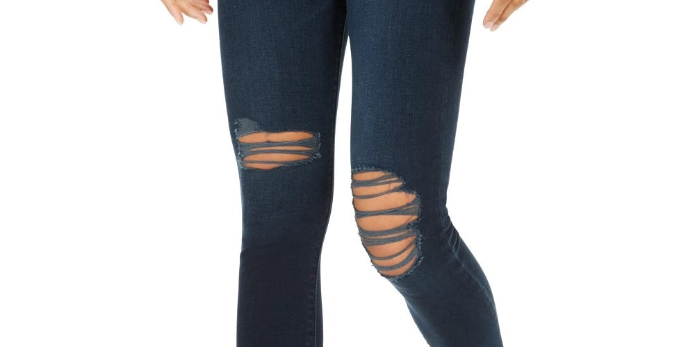 Hudson Women's Blue Heather Skinny Jeans Blue Size 26