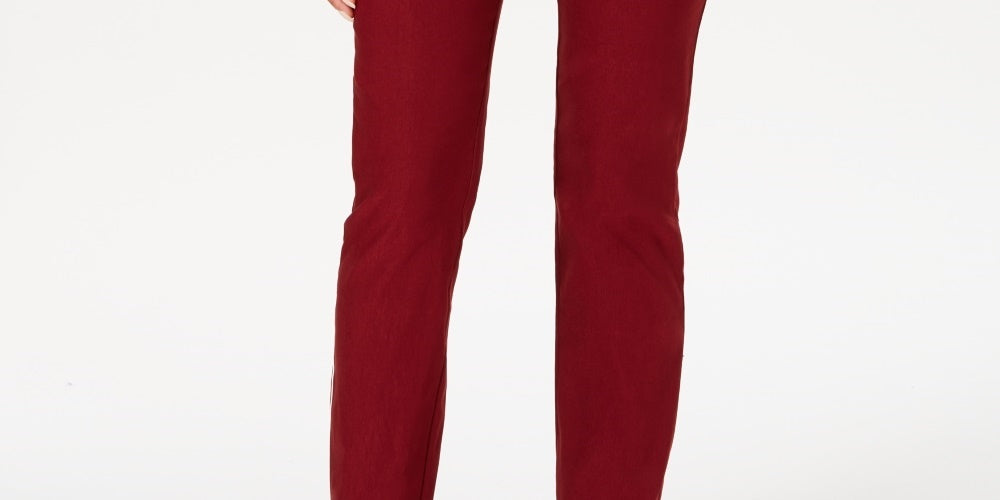 Charter Club Women's Chelsea Tummy Control Skinny-Leg Ankle Pants Wine Size 16