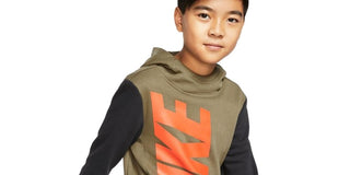 Nike Big Boy's Core Amplify Pullover Hoodie Rustcopper Size Small
