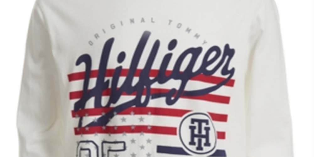 Tommy Hilfiger Big Boy's Dexter Logo T-Shirt White Size L