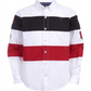 Tommy Hilfiger Big Boy's Philip Colorblocked Stripe Patch Poplin Shirt White Size L