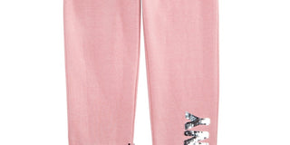DKNY Big Girl's Flip-Sequin Fleece Jogger Pants Pink Size Large
