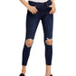 Free People Women's Busted Skinny Jeans In Blue Size 29