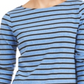 Charter Club Women's Printed 3/4 Sleeve Top Blue Size -Petite S/M