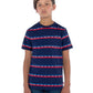 Levi's Big Boy's Logo Stripe T-Shirt Blue Size Medium