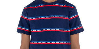 Levi's Big Boy's Logo Stripe T-Shirt Blue Size Medium