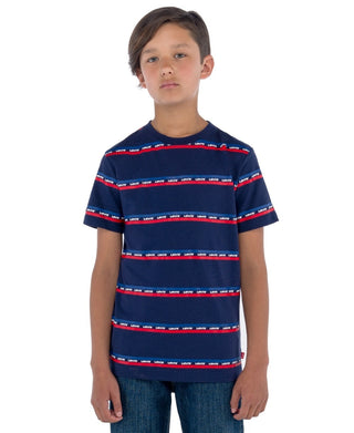 Levi's Little Boy's Logo Stripe T-Shirt Blue Size 6
