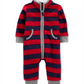 Carter's Baby Boy's Striped Fleece Coverall Red Size 6MOS