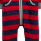 Carter's Baby Boy's Striped Fleece Coverall Red Size 6MOS
