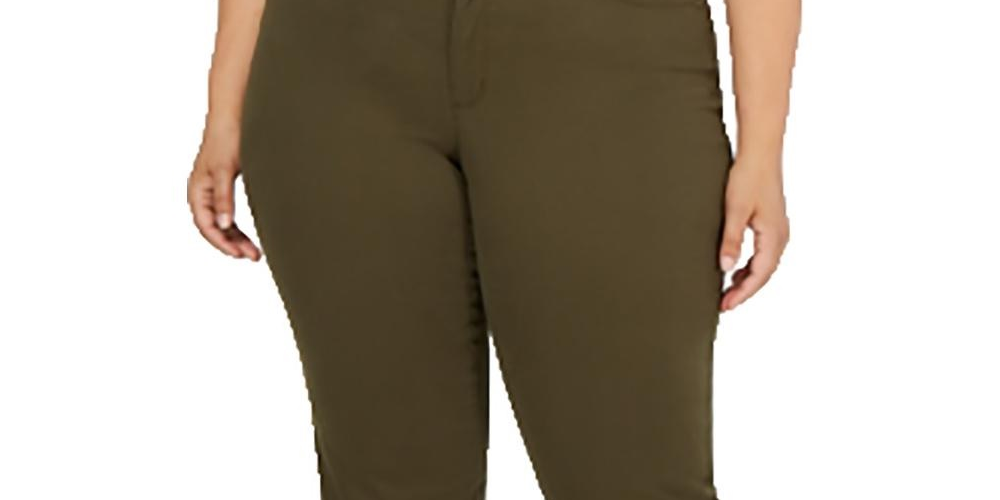 Charter Club Women's Plus Corduroy High Rise Straight Leg Jeans Brown Size 14W