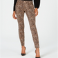 INC International Concepts Women's Animal Print Mid Rise Skinny Jeans Leopard Skin Size 8 Petite