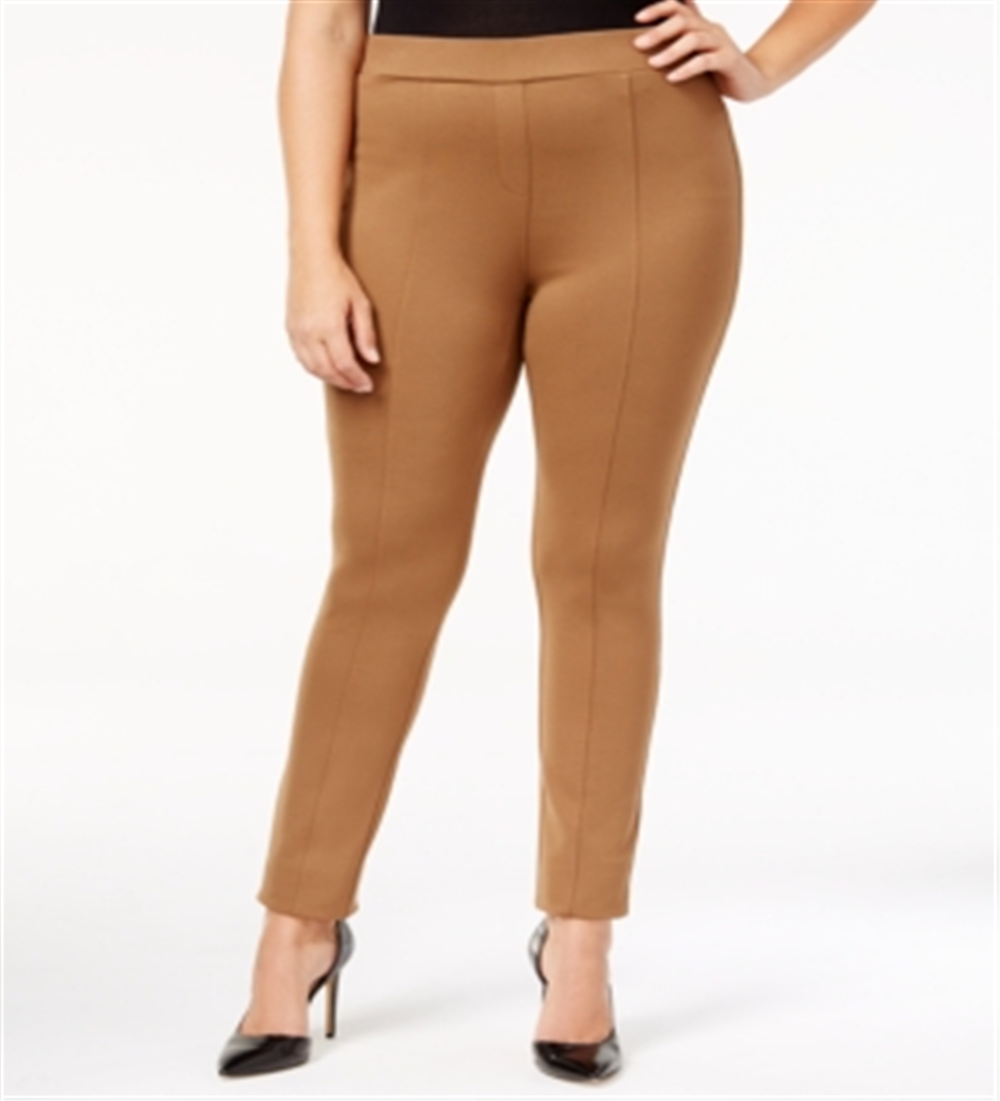 Style & Co Women's Plus SeaPonte Leggings Brown Size 14W