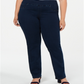 Charter Club Women's Plus Straight Leg Pull on Jeans Navy Size 28 W