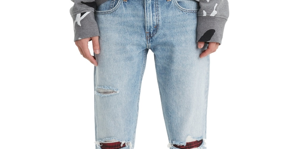 Levi's Men's 512 Slim Taper Fit Ripped Jeans Blue Size 31X32