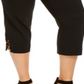 JM Collection Women's Plus Embellished Pull on Capri Pants Black Size 0X