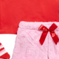 Max & Olivia Big Girl's 3 Pc Reindeer Top Faux Fur Shorts & Socks Pajama Set Red Size M(7/8)