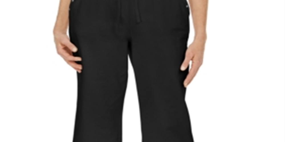 Karen Scott Women's Studded Capris Black Size Petite Small