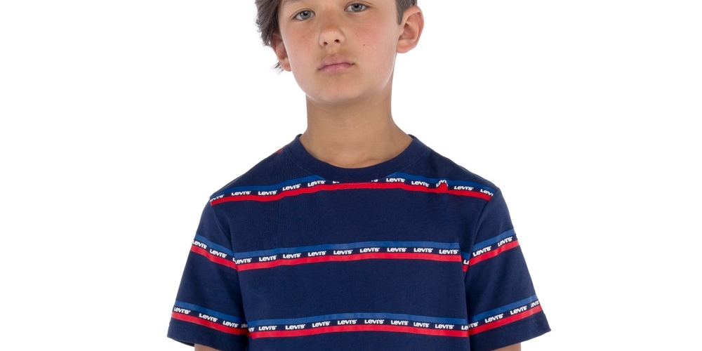 Levi's Toddler Boy's Logo Stripe T-Shirt Blue Size 2T
