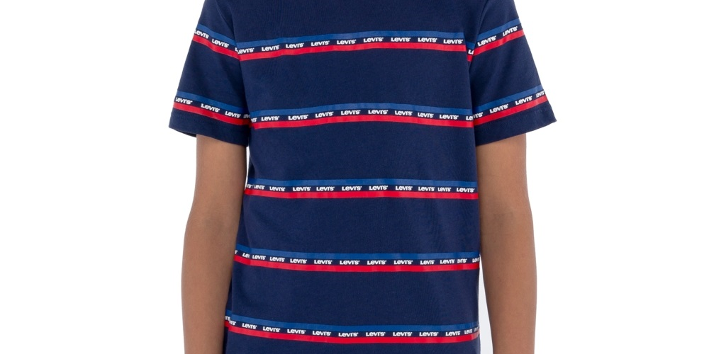Levi's Toddler Boy's Logo Stripe T-Shirt Blue Size 2T