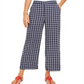 Charter Club Women's Tyler Printed Pull on Pants Blue combo Size Petite S