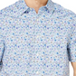 Nautica Men's Sail Collection Floral Print Oxford Short Sleeve Shirt White Size Small