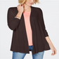 Karen Scott Women's Draped Open Front Cardigan Brown Size XX-Large