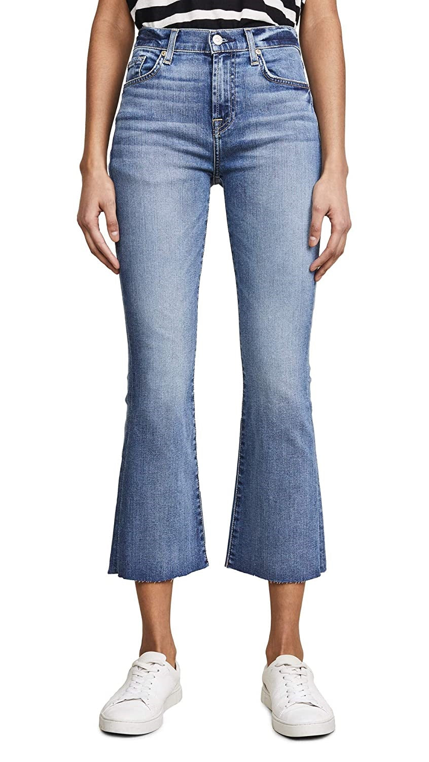 7 For All Mankind Women's High Waist Slim Kick Jeans Blue Size 27