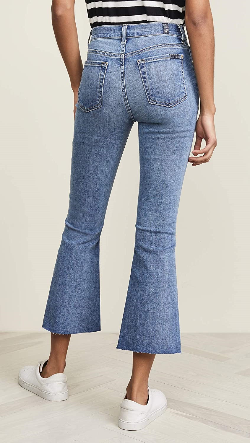 7 For All Mankind Women's High Waist Slim Kick Jeans Blue Size 27