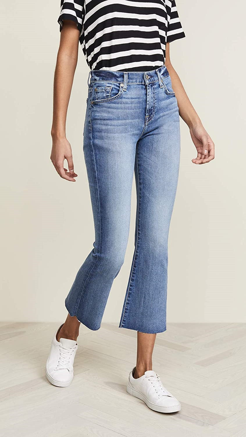 7 For All Mankind Women's High Waist Slim Kick Jeans Blue Size 27