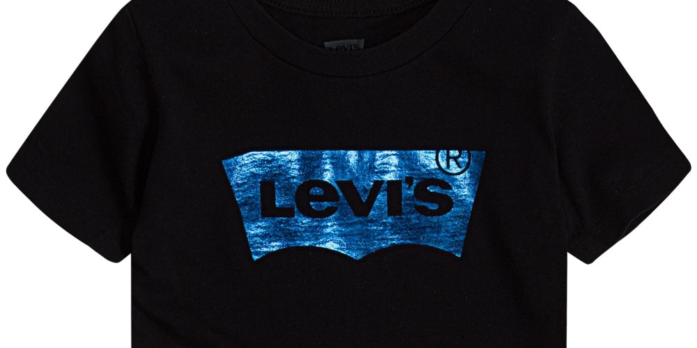 Levi's Little Boy's Foil Batwing Logo T-Shirt Black Size 6