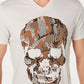 INC International Concepts Men's Rhinestone Camo Skull T-Shirt Grey Size X-Small