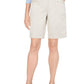 Karen Scott Women's Knit Waistband Bermuda Shorts Gray Size 16